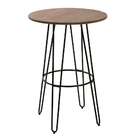 Mesa Bistrô Redonda Campana Preta E Madeira