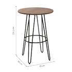 Mesa Bistrô Redonda Campana Preta E Madeira