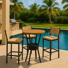 Mesa Bistrô Redonda Com Cooler 3 Banquetas Náutic - Solara