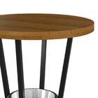 Mesa Bistrô Redonda Com Porta Gelo Bar 70cm Madeira Maciça Ve