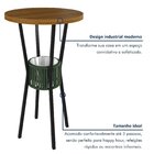 Mesa Bistrô Redonda Com Porta Gelo Bar 70cm Madeira Maciça Ve