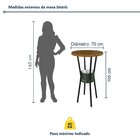 Mesa Bistrô Redonda Com Porta Gelo Bar 70cm Madeira Maciça Ve