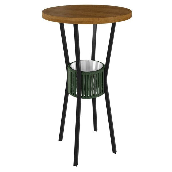 Mesa Bistrô Redonda Com Porta Gelo Bar 70cm Madeira Maciça Ve