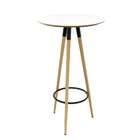 Mesa Bistrô Redonda Com Tampo Mdf Rio Branca 60 Cm