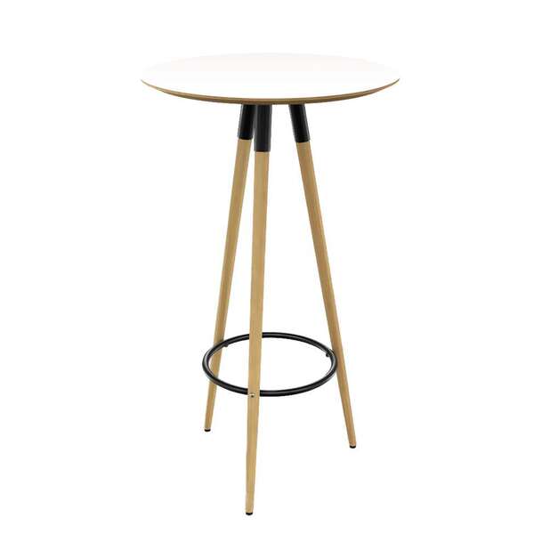 Mesa Bistrô Redonda Com Tampo Mdf Rio Branca 60 Cm