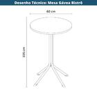 Mesa Bistrô Redonda Gávea Rivatti 105cm Pp Fendi/aço Fendi