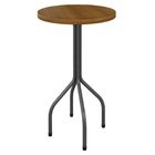 Mesa Bistrô Redonda Tampo 70cm Madeira Maciça Preto/marrom