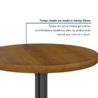 Mesa Bistrô Redonda Tampo 70cm Madeira Maciça Preto/marrom