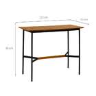 Mesa Bistrô Retangular Com Tampo Mdf Denver Preta E Amêndoa 1