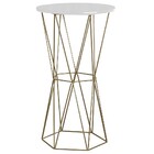 Mesa Bistrô Rizzo Tampo Branco Base Gold G41 - Gran Belo