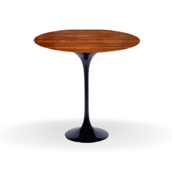 Mesa Bistrô Saarinen 60 Cm Tampo Pau Ferro Base Preta - Preto