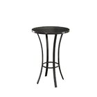 Mesa Bistro Tampo 70x70cm Ripado Aluminio Ubatuba  Preto