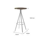 Mesa Bistrô Tampo Madeirado Tubos Cromados Carraro