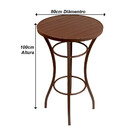 Mesa Bistrô Tampo Ripado Alumínio Ripado Balcão Cozinha Área