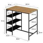 Mesa Bistrô Wooden Mel E Preta