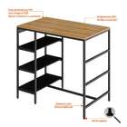 Mesa Bistrô Wooden Mel E Preta