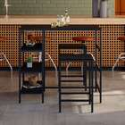 Mesa Bistrô Wooden Ônix E Preta