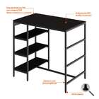 Mesa Bistrô Wooden Ônix E Preta