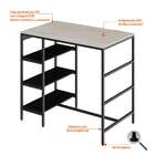 Mesa Bistrô Wooden Snow E Preta