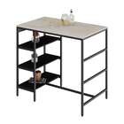 Mesa Bistrô Wooden Snow E Preta