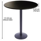 Mesa Bistrô Zeta 111,50 Cm (altura) Com Tampo Em Mdp Redonda