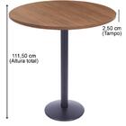 Mesa Bistrô Zeta 111,50 Cm (altura) Com Tampo Em Mdp Redonda