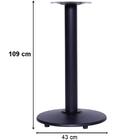 Mesa Bistrô Zeta Ferro Preto 111,50 Cm Alt Base Disco Tampo M