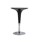 Mesa Bombo Base Cromada Preta