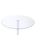 Mesa Boxbit Apollo Base Cromada Tampo De Vidro