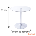 Mesa Boxbit Apollo Base Cromada Tampo De Vidro