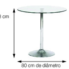 Mesa Boxbit Apollo Base Cromada Tampo De Vidro