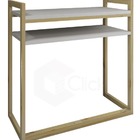 Mesa Branca Para Salão De Beleza Com Prateleiras