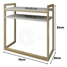 Mesa Branca Para Salão De Beleza Com Prateleiras