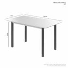 Mesa Brilhante Candian Canto Copo Tampo Vidro 180cm Jcm Movel