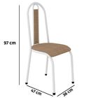 Mesa Bruna T01 Com 4 Cadeiras 058  Rattan Branco Liso 91 Cm