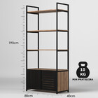 Mesa C/ Estante Estilo Industrial Mimo Ajl Moderno