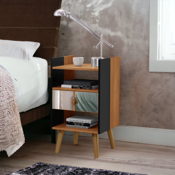 Mesa Cabeceira 100% Mdf Horse 1 Gaveta Com Espelho - Freitas