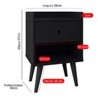 Mesa Cabeceira 1 Gaveta Organizadora Nicho Aberto Decorativo