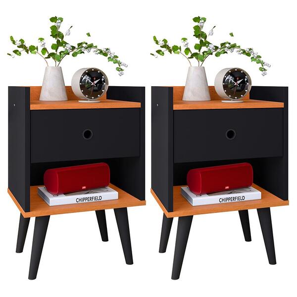 Mesa Cabeceira 1 Gaveta Organizadora Nicho Aberto Decorativo