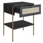 Mesa Cabeceira 1 Gaveta Oslo Artesano 48 Cm (largura) Mdp Ner