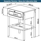 Mesa Cabeceira 1 Gaveta Oslo Artesano 48 Cm (largura) Mdp Ner
