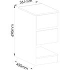 Mesa Cabeceira 2 Gavetas 1 Nicho Móveis Castro Níquel/angelin