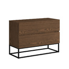 Mesa Cabeceira 2 Gavetas   Estilo Industrial Pés De Ferro Mad