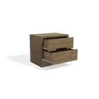 Mesa Cabeceira 2 Gavetas  Nogueira