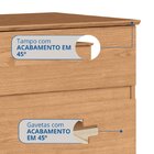 Mesa Cabeceira 2 Gavetas Aurora 65,5cm X 42,5cm X 38,8cm Cedro