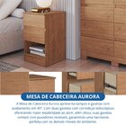 Mesa Cabeceira 2 Gavetas Aurora 65,5cm X 42,5cm X 38,8cm Cedro