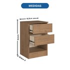 Mesa Cabeceira 2 Gavetas Aurora 65,5cm X 42,5cm X 38,8cm Maca