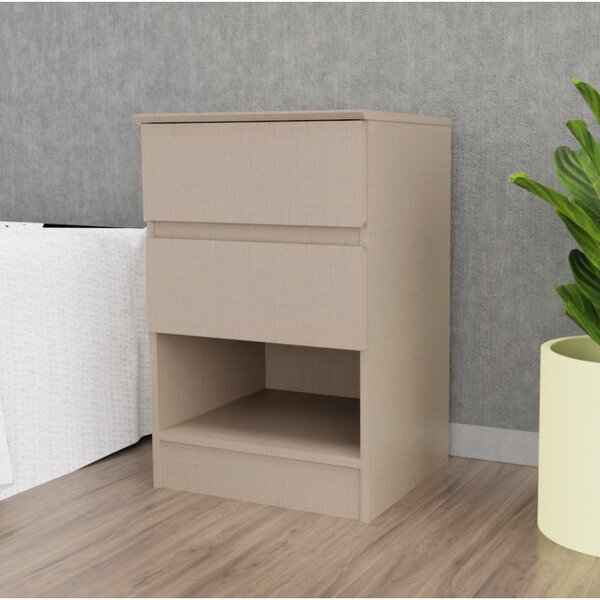 Mesa Cabeceira 2 Gavetas Aurora Marrom