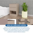 Mesa Cabeceira 2 Gavetas Aurora Marrom