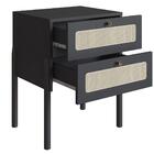 Mesa Cabeceira 2 Gavetas Oslo Artesano 48 Cm (larg) Mdp Nero